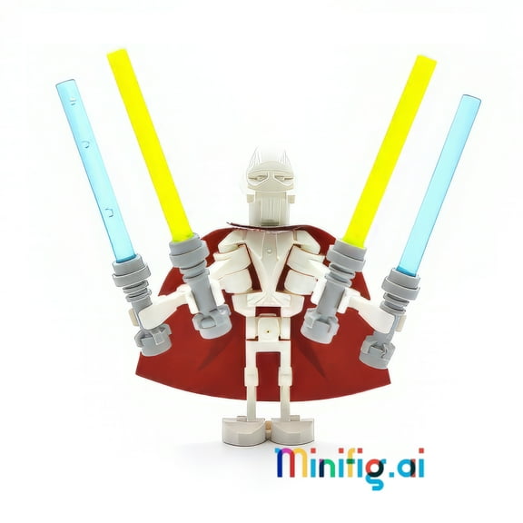 LEGO Star Wars General Grievous Minifigure with Lightsabers and Cape Block Building Set