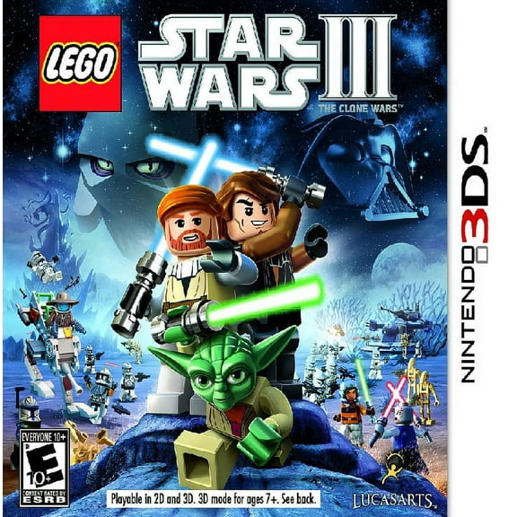 Restored LEGO Star Wars III: The Clone Wars Nintendo 3DS Action & Adventure Video Game,Parental Controls,1