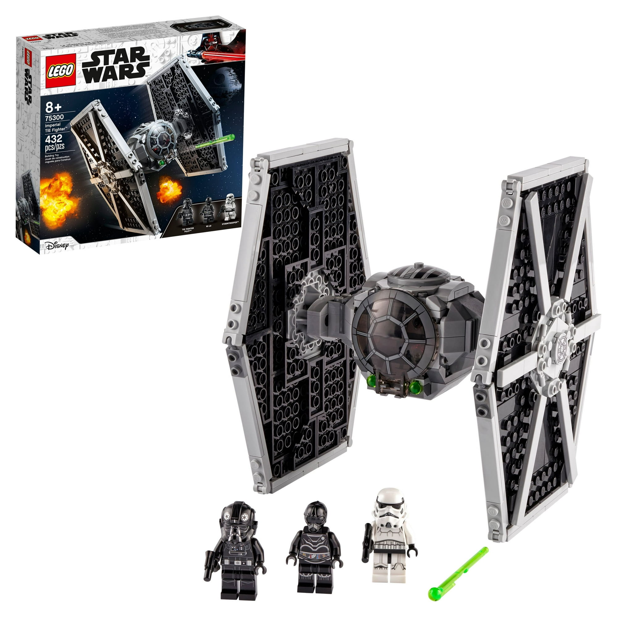 LEGO Star Wars Imperial TIE Fighter 75300 with Stormtrooper and TIE Fighter Pilot Minifigure