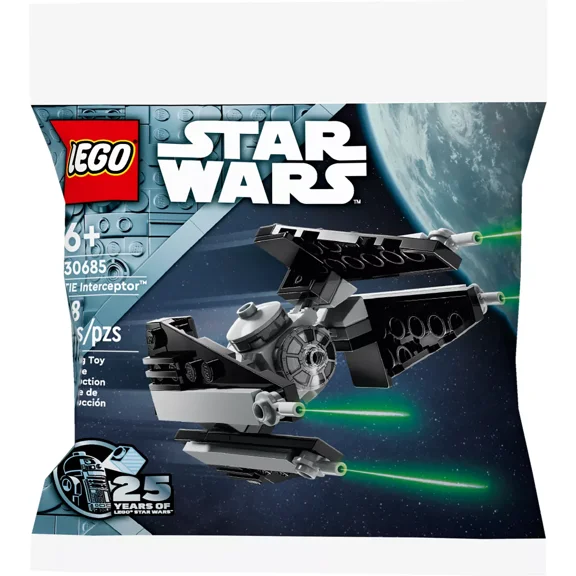 LEGO Star Wars Interlocking TIE Interceptor Block Building Set