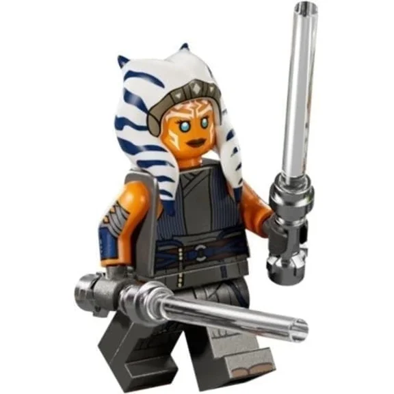 LEGO Star Wars: Jedi Ahsoka Minifigure with Dual Clear Lightsabers