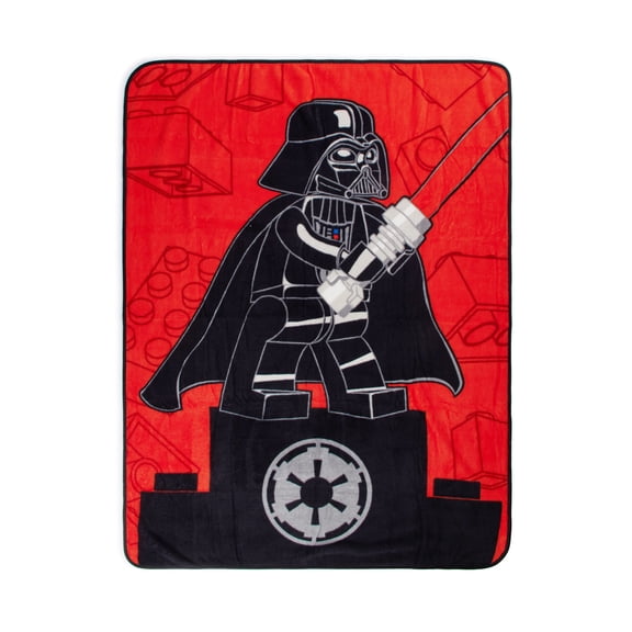 LEGO Star Wars Kids Throw Blanket, Soft Coral Fleece, Red, 46" x 60"