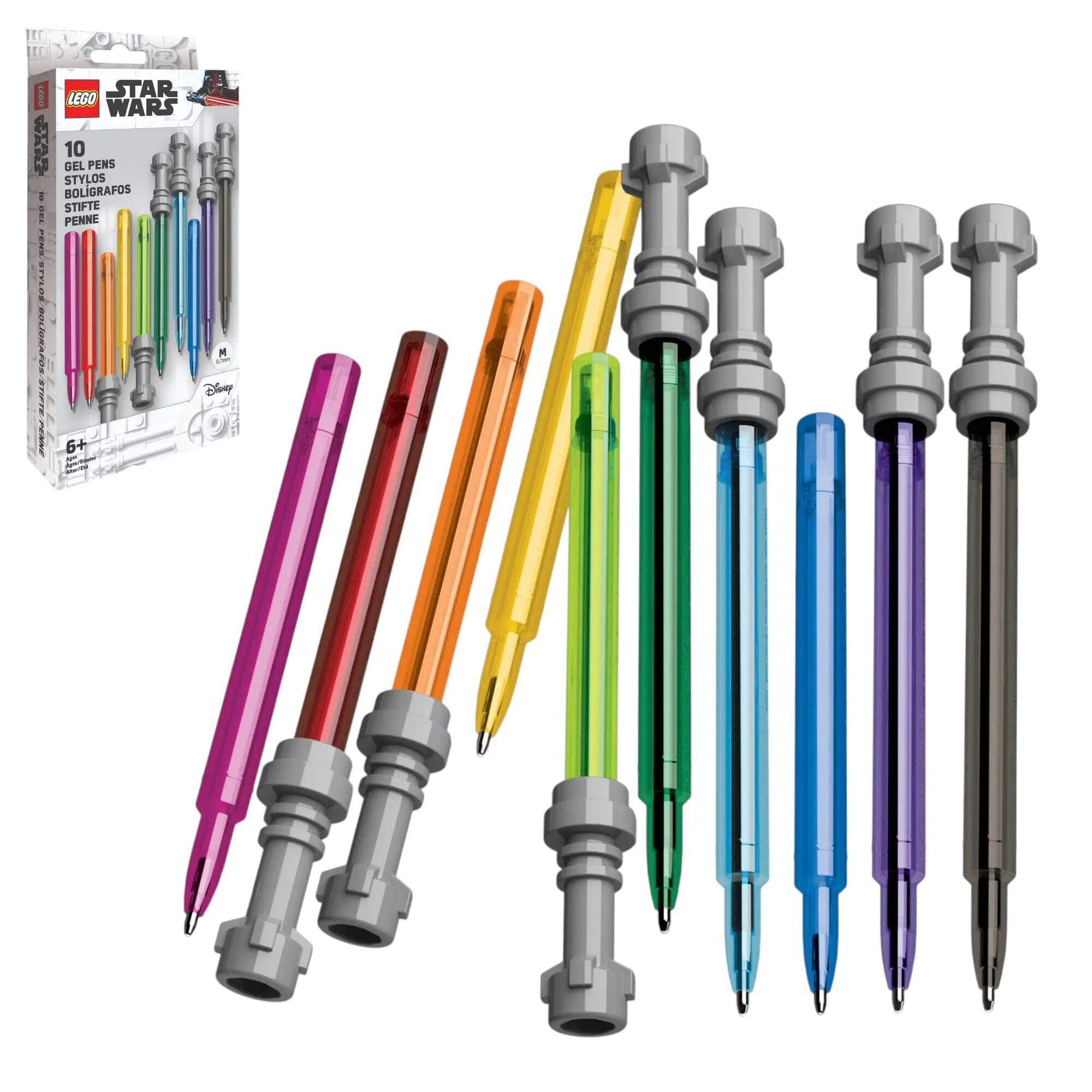 IQ, LEGO Star Wars Lightsaber Gel Pen Set, 10-Pack Collectible