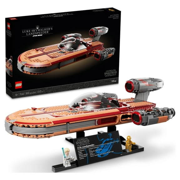 LEGO Star Wars Luke Skywalker's Landspeeder 75341, Ultimate Collector Series Star Wars Building Kit for Adults, Includes Luke Skywalker Lightsaber and C-3PO Mini Figure, Gift Idea for Star Wars Fans
