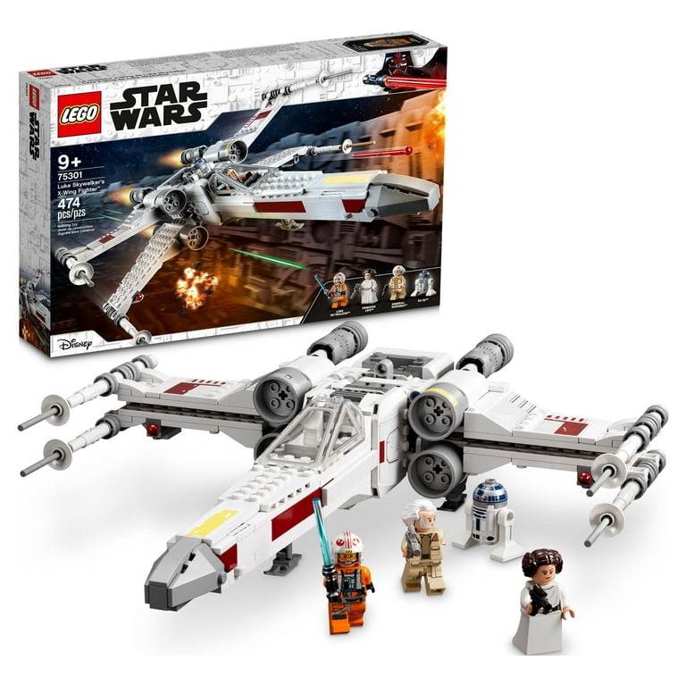 LEGO Star Wars Luke Skywalker's X-Wing Fighter 75301 Building Toy, Gifts  for Kids, Boys & Girls with Princess Leia Minifigure and R2-D2 Droid Figure