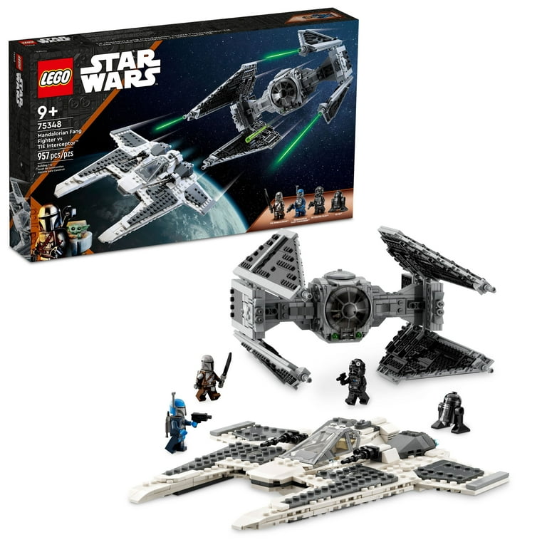 LEGO Star Wars Mandalorian Fang Fighter vs. TIE Interceptor 75348 Building  Toy Set, Perfect Star Wars Gift for Fans Aged 9 and Up; with 3 LEGO