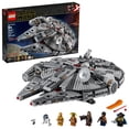 thumbnail interactive-video image 1 of LEGO Star Wars Millennium Falcon 75257 Building Set - Starship Model with Finn, Chewbacca, Lando Calrissian, Boolio, C-3PO, R2-D2, and D-O Minifigures, The Rise of Skywalker Movie Collection, 1 of 9