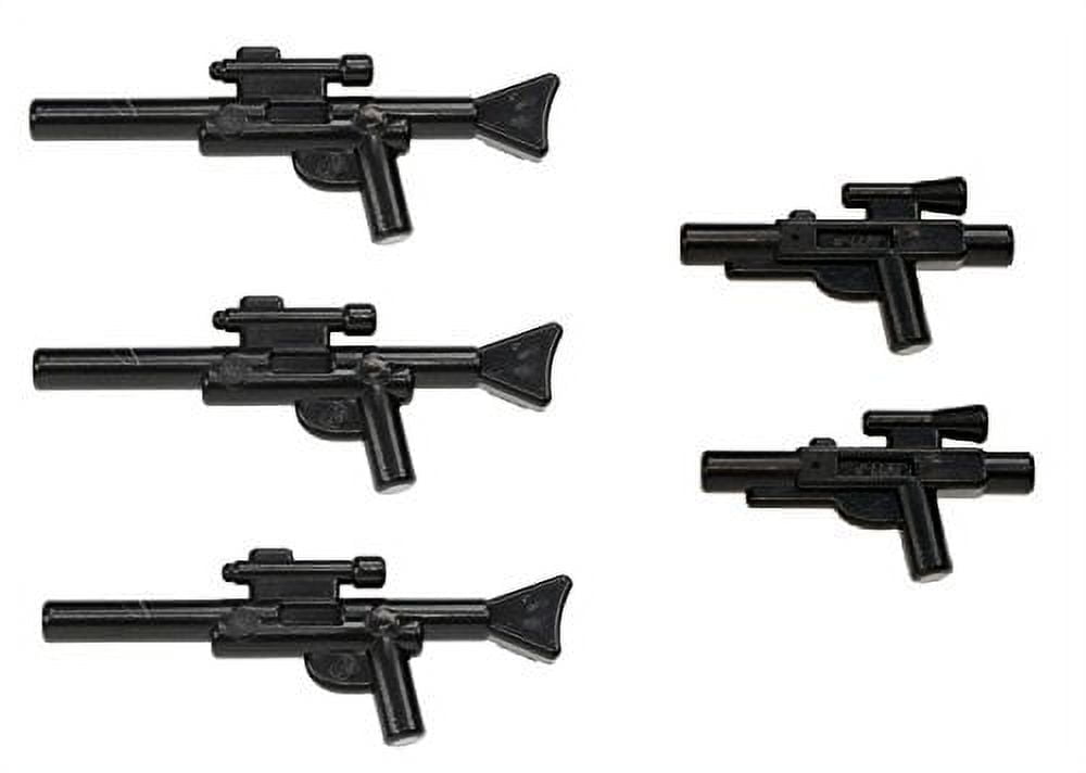 LEGO Star Wars Minifigure Blaster Guns Accessories 5 Pieces (3 Long Blasters, 2 Short Blasters)