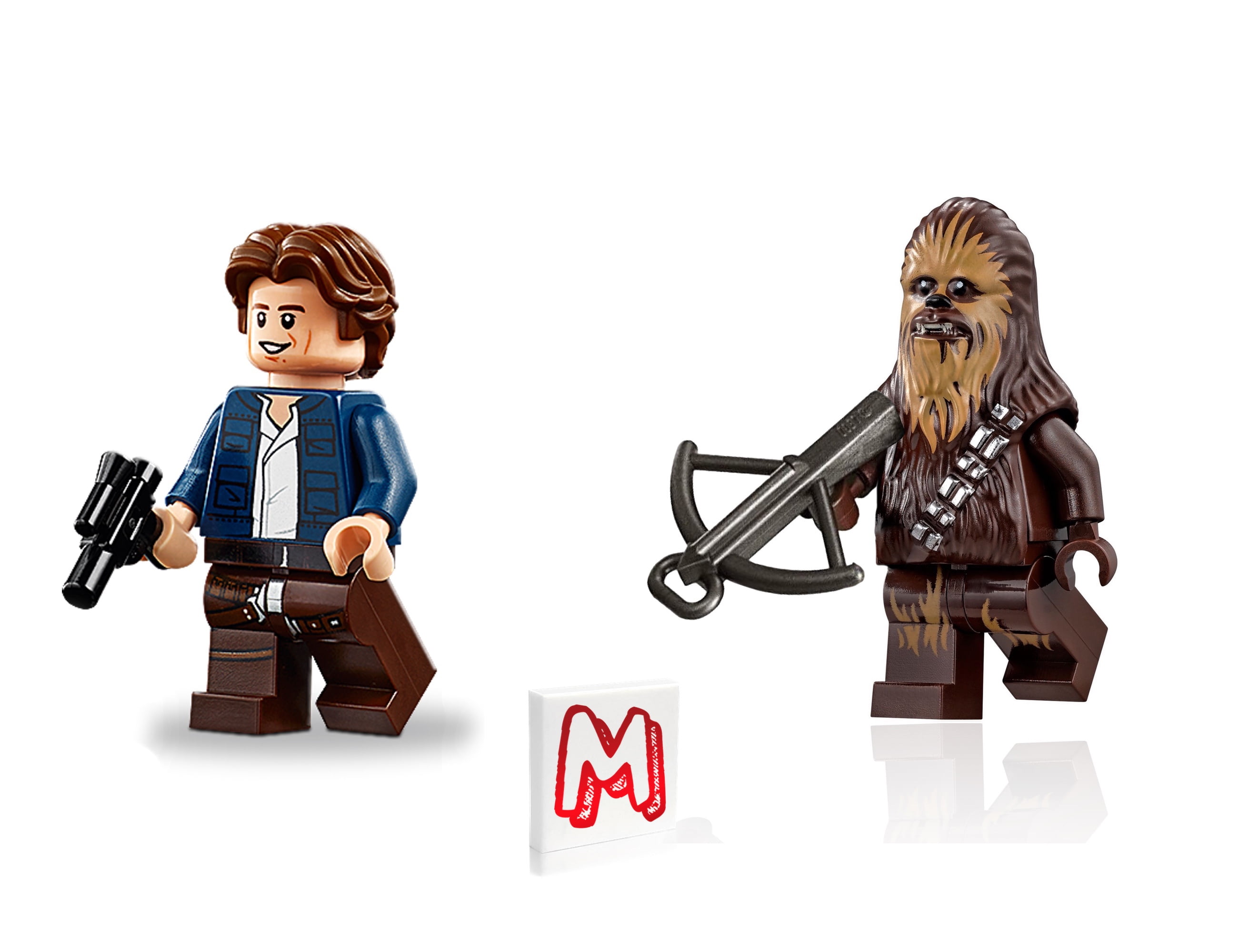 LEGO Star Wars Minifigure Combo Han Solo Chewbacca with Weapons 20th Anniversary Edition