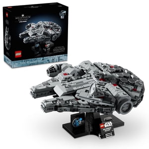 LEGO Star Wars: Una Nueva Esperanza Halcón Milenario 25 Aniversario Modelo de Nave Estelar Construible, Decoración Coleccionable de Star Wars para el Hogar, Set de Construcción para Adultos, Idea de Regalo para Fans de Star Wars, 75375