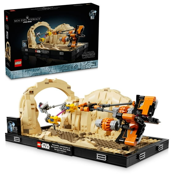 LEGO Star Wars: The Phantom Menace Mos Espa Podrace Diorama, Build and Display Model for Adults, Star Wars Fan Gift with Anakin Skywalker's Podracer, 75380