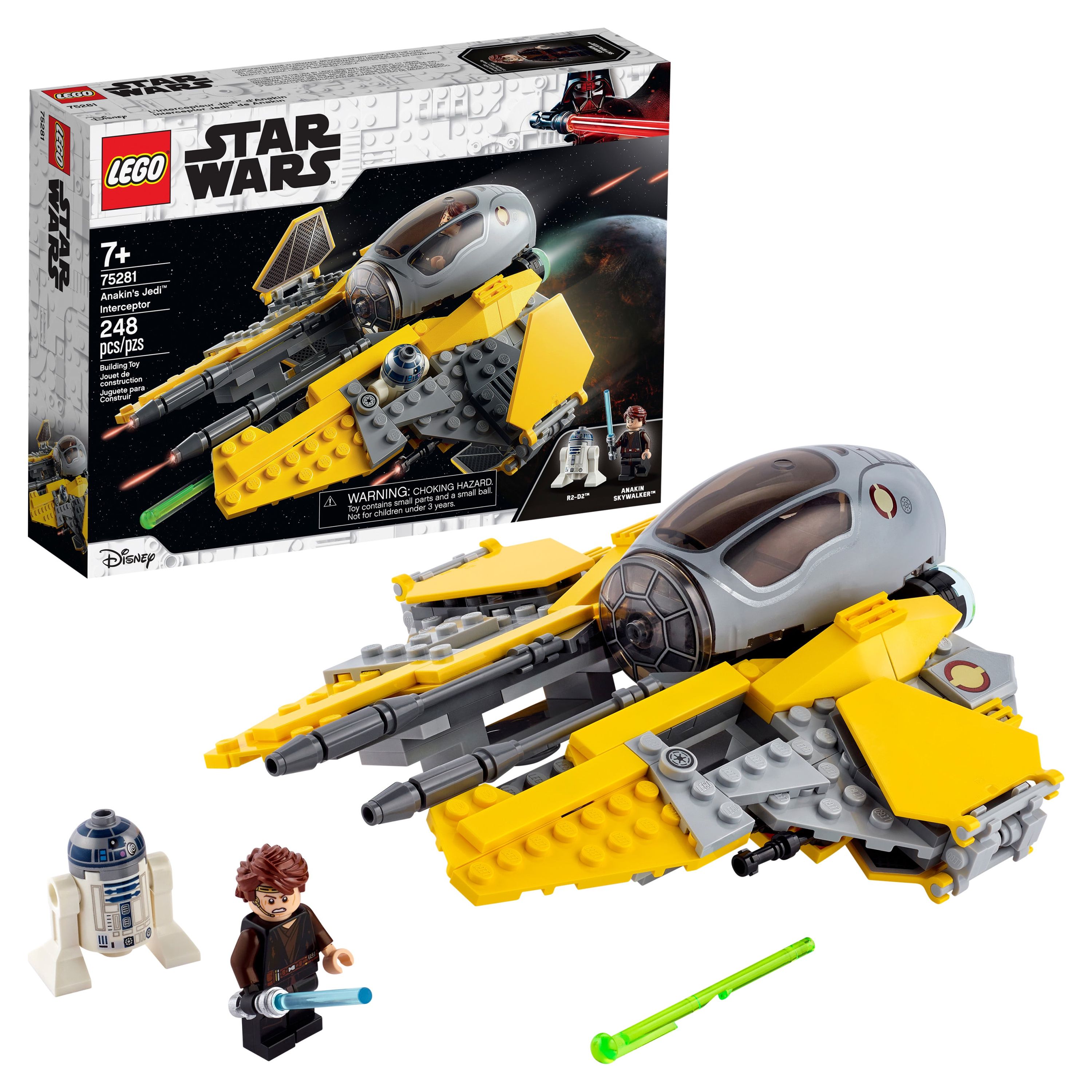 LEGO Star Wars: Revenge of the Sith Anakin’s Jedi Interceptor 75281 Anakin Skywalker Building Toy (248 Pieces) - image 1 of 8