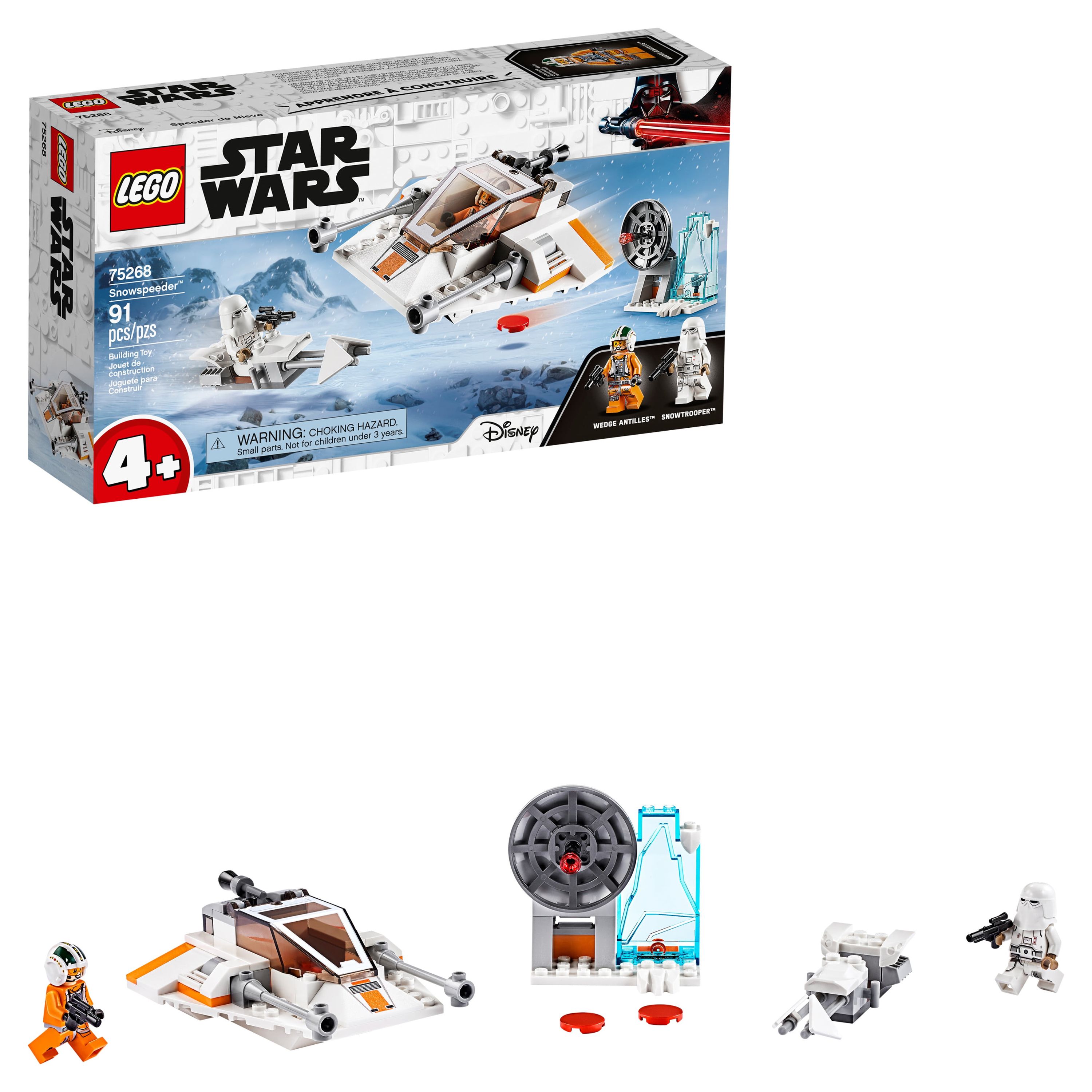 LEGO Star Wars Snowspeeder 75268 Starship Creative Building Toy for Preschool Children 4+ (91 pieces) - image 1 of 7