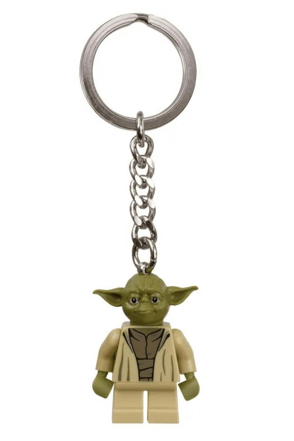 Star Wars Sturdy Metal Yoda Split Ring Keychain, White