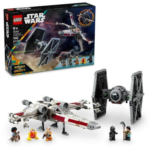 LEGO Star Wars TIE Fighter & X-Wing Mash-Up Building Set - Star Wars Toy for Boys & Girls, Ages 9+ - Imaginative, Creative Play - Use for Display or Pretend Play - Gift for Fan's Birthday - 75393
