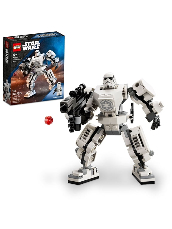 Star Wars Stormtrooper Mech 75370 Star Wars Collectible for Kids, this Buildable Star Wars Action Figure Features a Cockpit, Buildable Blaster and Iconic Imperial Stormtrooper Minifigure