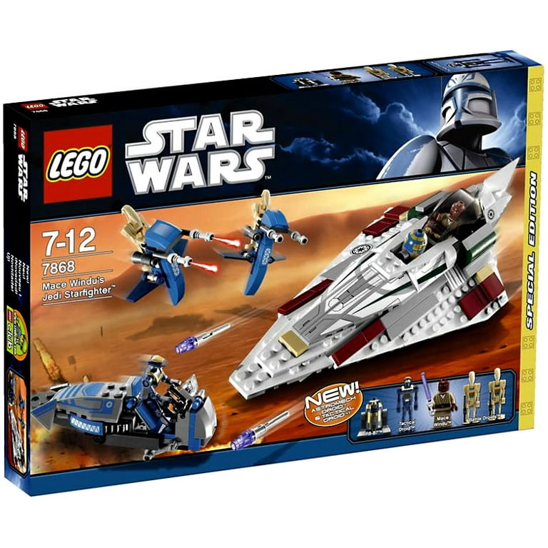 Omsorg brugervejledning lykke LEGO Star Wars The Clone Wars Mace Windu's Jedi Starfighter Exclusive Set  #7868 - Walmart.com