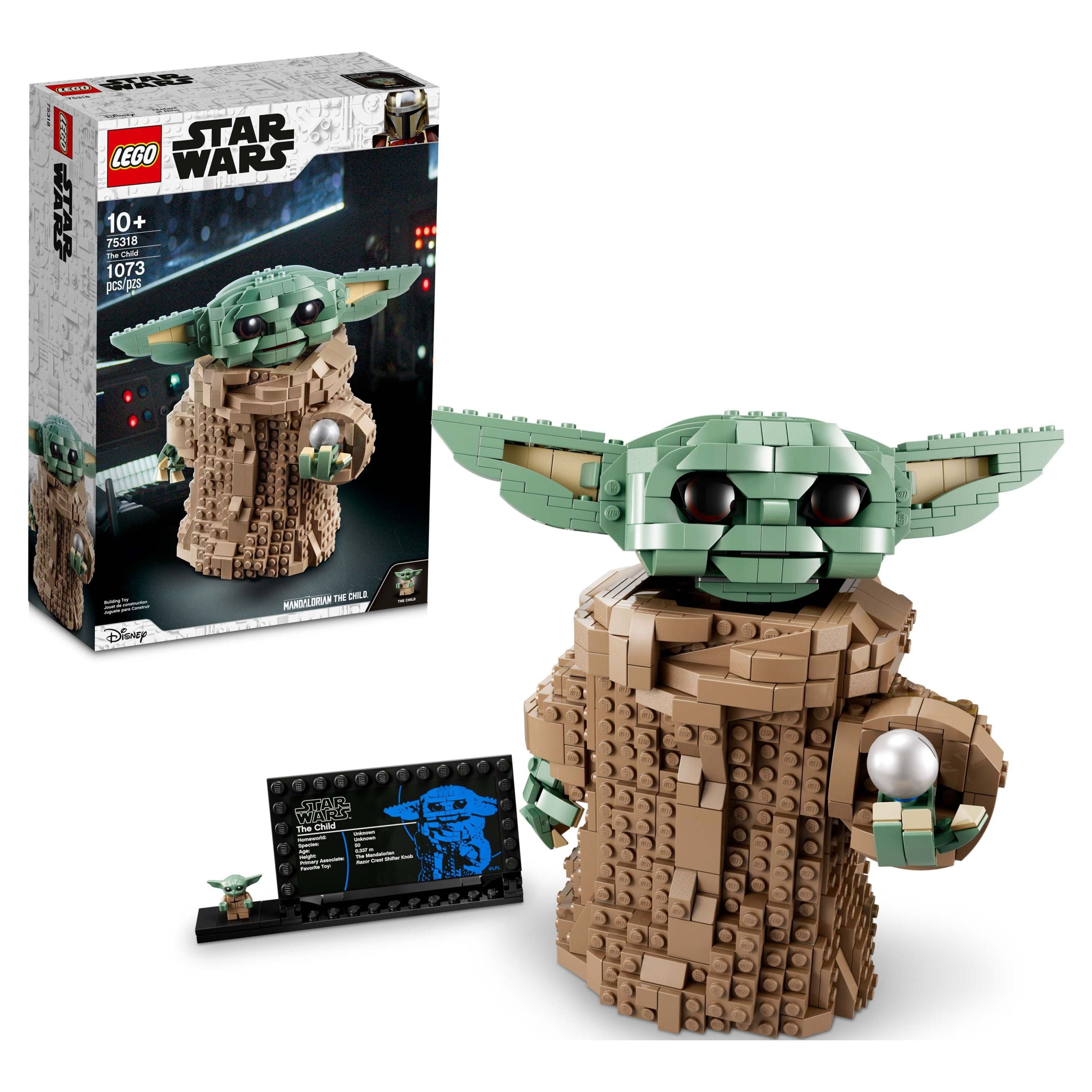 LEGO Star Wars: The Mandalorian The Child 75318 Baby Yoda Figure, Building  Toy, Collectible Kids' Room Decoration, with Minifigure, Gift Idea