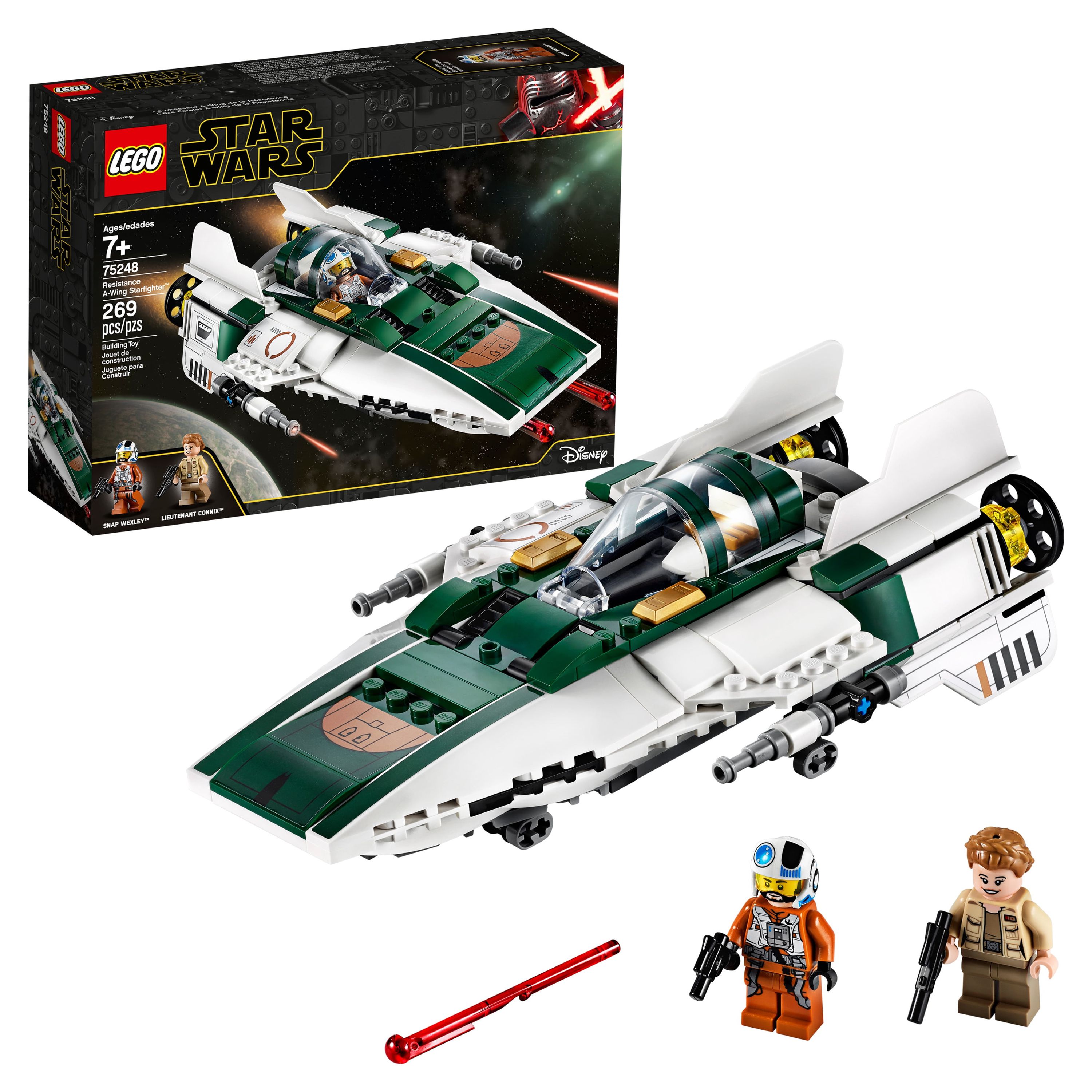 LEGO Star Wars: The Rise of Skywalker Resistance A-Wing Starfighter 75248 Advanced Collectible Starship Model Set (269 Pieces) - image 1 of 6