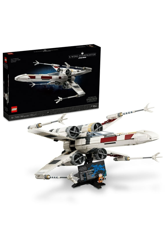 Star Wars Ultimate Collector Series X-Wing Starfighter Building Set for Adults, Collectible Ship with Luke Skywalker Minifigure for Fans, 75355