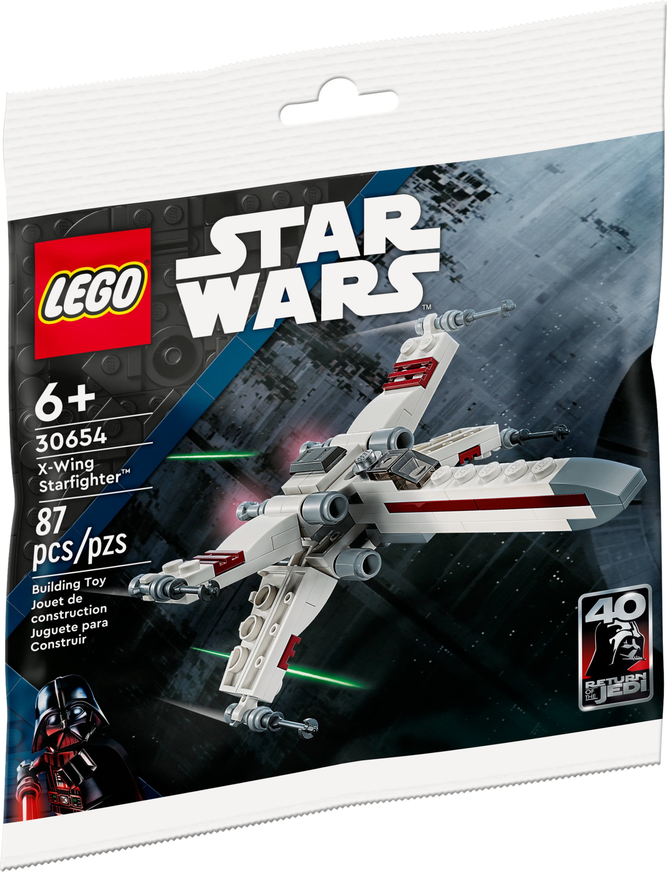læber Tanke Tolk LEGO Star Wars X-Wing Starfighter 30654 Building Toy Set (87 Pieces) -  Walmart.com