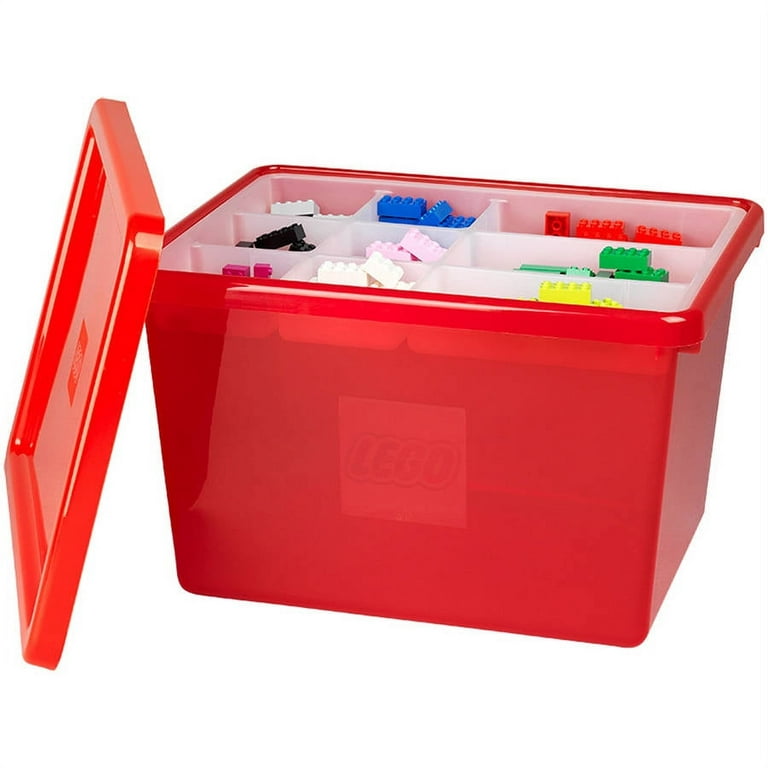 LEGO Storage Box Large with Lid, Red