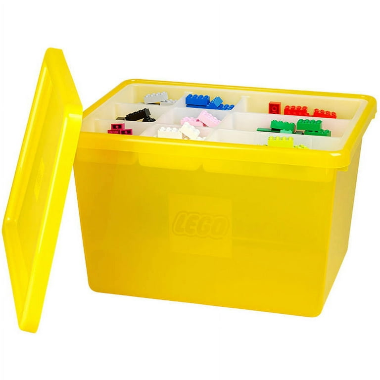 LEGO Storage Box Large with Lid, Yellow 
