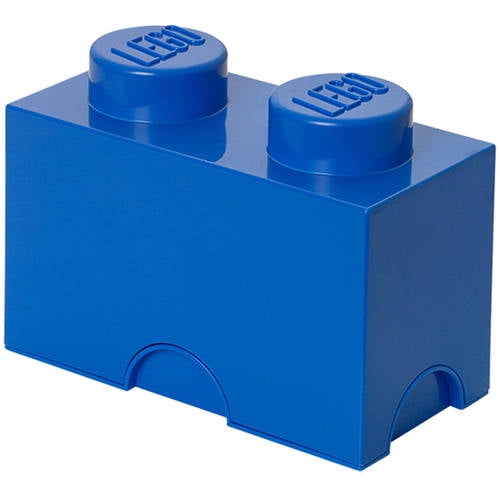 LEGO: Storage Brick 2, Bright Blue, Plastic, Stackable, Kids & Adults