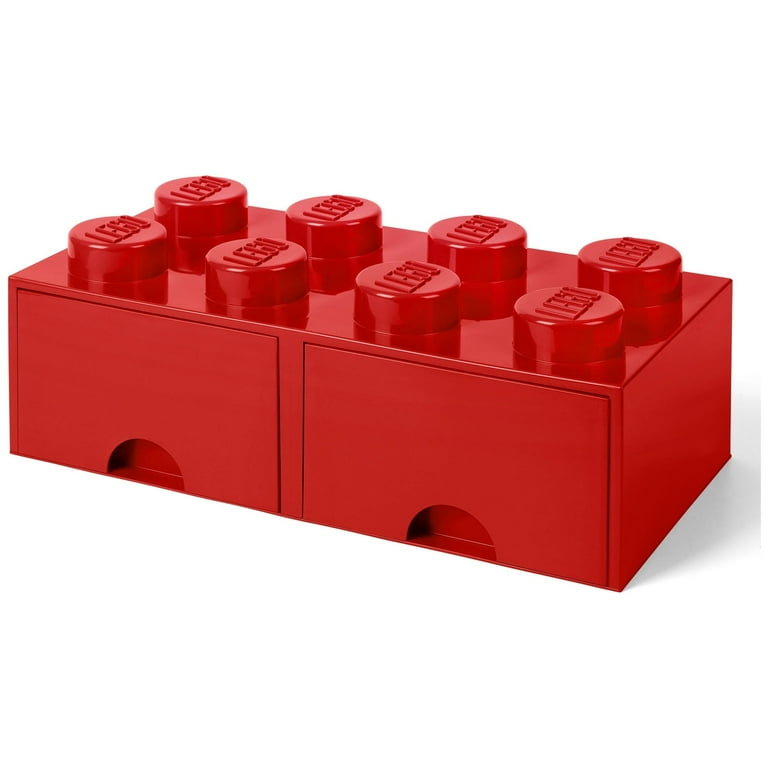 Lego Storage Brick Drawer 8, Bright Red