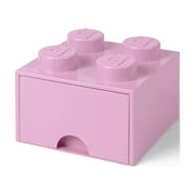 LEGO Storage Plastic 4 Brick with Drawer, Light Purple, Children Age 3+