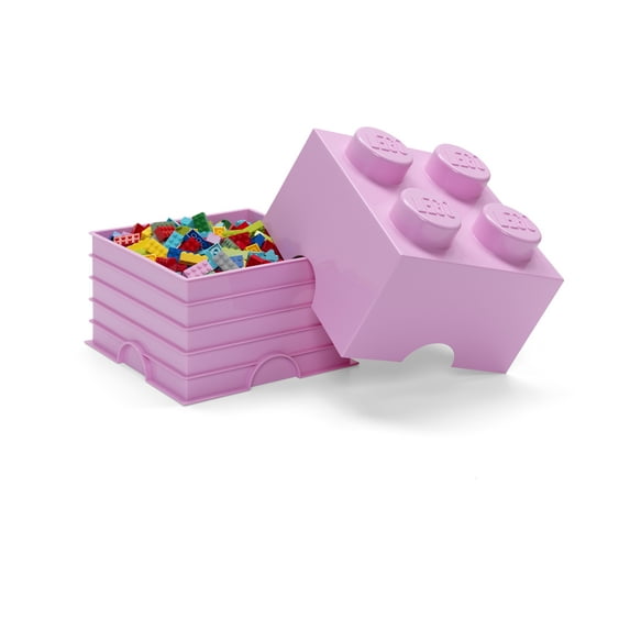 LEGO Stackable Storage Brick with 4 Knobs, Light Purple