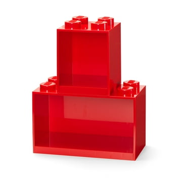 LEGO Storage Products: 41171730 Brick Shelf Set 4 Stud & 8 Stud Box Shelves - Red