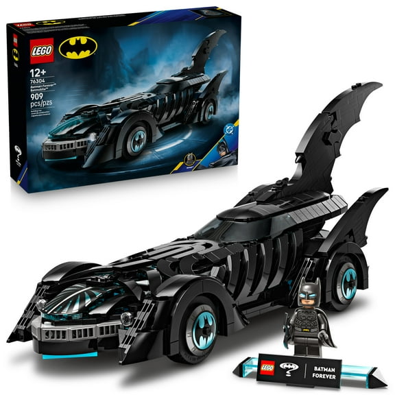 LEGO DC Batman: Batman Forever Batmobile Kids Toy - Building & Learning Toy for Girls & Boys, Ages 12+ - Model Car with Batman Minifigure - Gift Idea for Birthdays - 76304