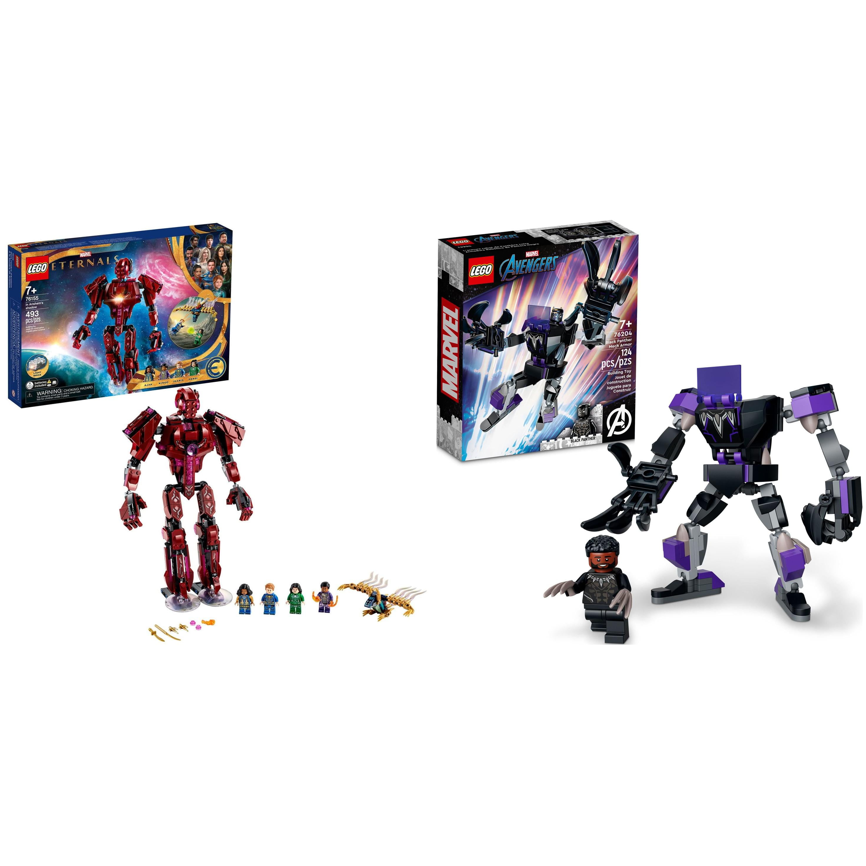 LEGO Super Heroes In Arishem's Shadow 76155 with Bonus LEGO Marvel Black Panther Mech Armor 76204 Building Set (617 Pieces)