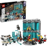 LEGO Marvel Iron Man Armory Toy Building Set 76216, Avengers Gift for 7 Plus Year Old Kids, Boys & Girls, Iron Man Pretend Play Toy, Marvel Building Kit with MK3, MK25 and MK85 Suit Minifigures