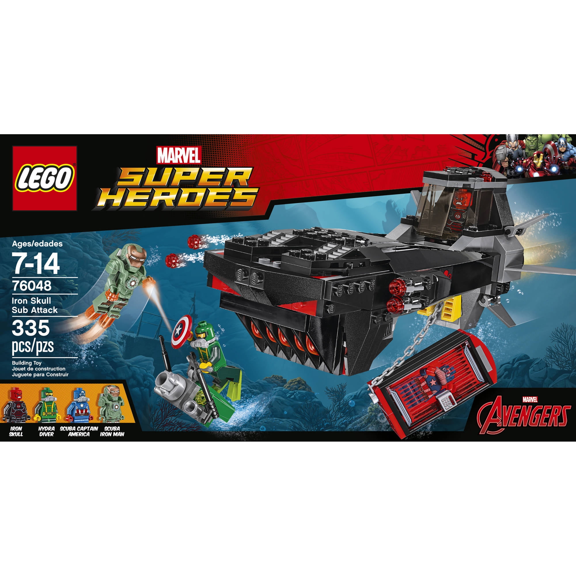 LEGO Super Heroes Iron Skull Sub Attack Building Kit (335 Piece)