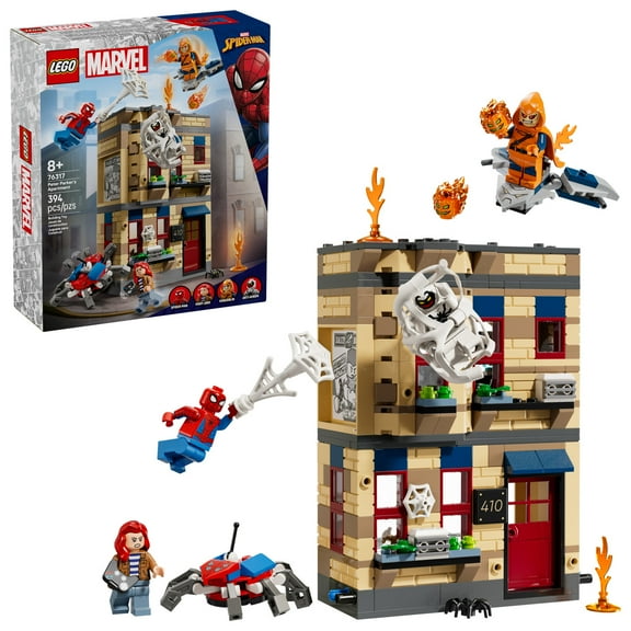 LEGO Marvel Peter Parkers Apartment - Super Hero Building Toy with 4 Minifigures - Spider-Man and Hobgoblin Battle - Collectible Gift for Kids, Boys and Girls, Ages 8+ - 76317