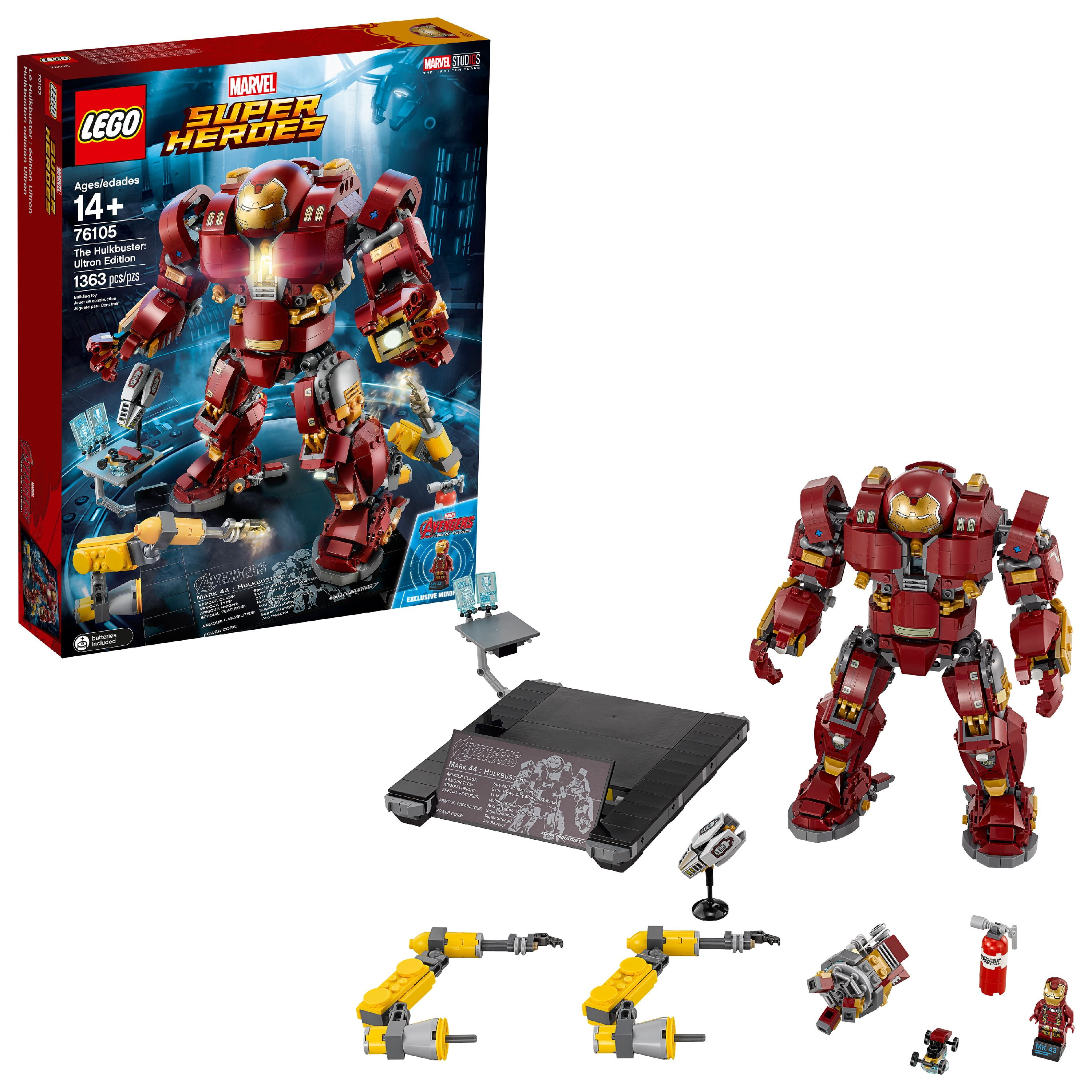 Skråstreg godkende Måge LEGO Super Heroes The Hulkbuster: Ultron Edition 76105 - Walmart.com