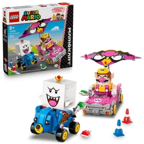 LEGO Super Mario: Mario Kart Wario & King Boo Building Toy for Kids - Buildable Car Toys W/Drifting Action for Boys & Girls, Ages 8+ - Pretend Play Gift Idea for Birthdays & Any Gaming Fans - 72038