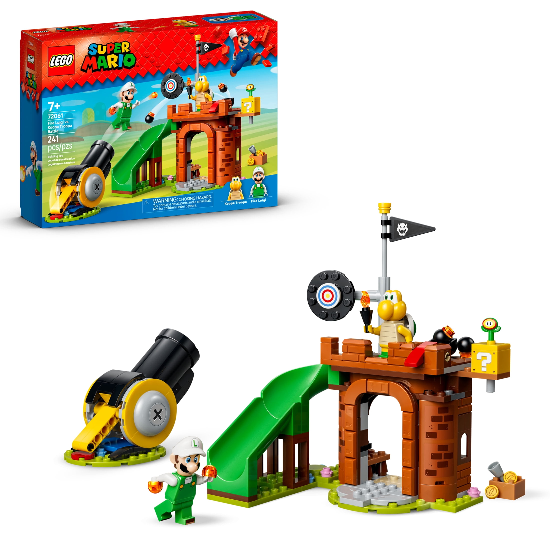 LEGO Super Mario Fire Luigi vs. Koopa Troopa Battle - Building Toy for Boys & Girls, Ages 7+ - Mario Figures & Playset for Pretend Play - Gift for Birthdays - 72061