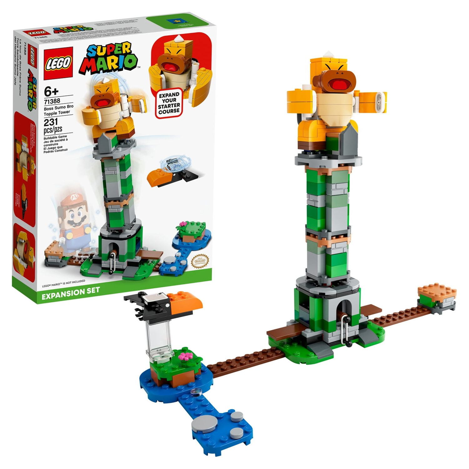 LEGO Super Mario Boss Sumo Bro Topple Tower Expansion Set 71388 Building  Toy for Kids (231 Pieces)