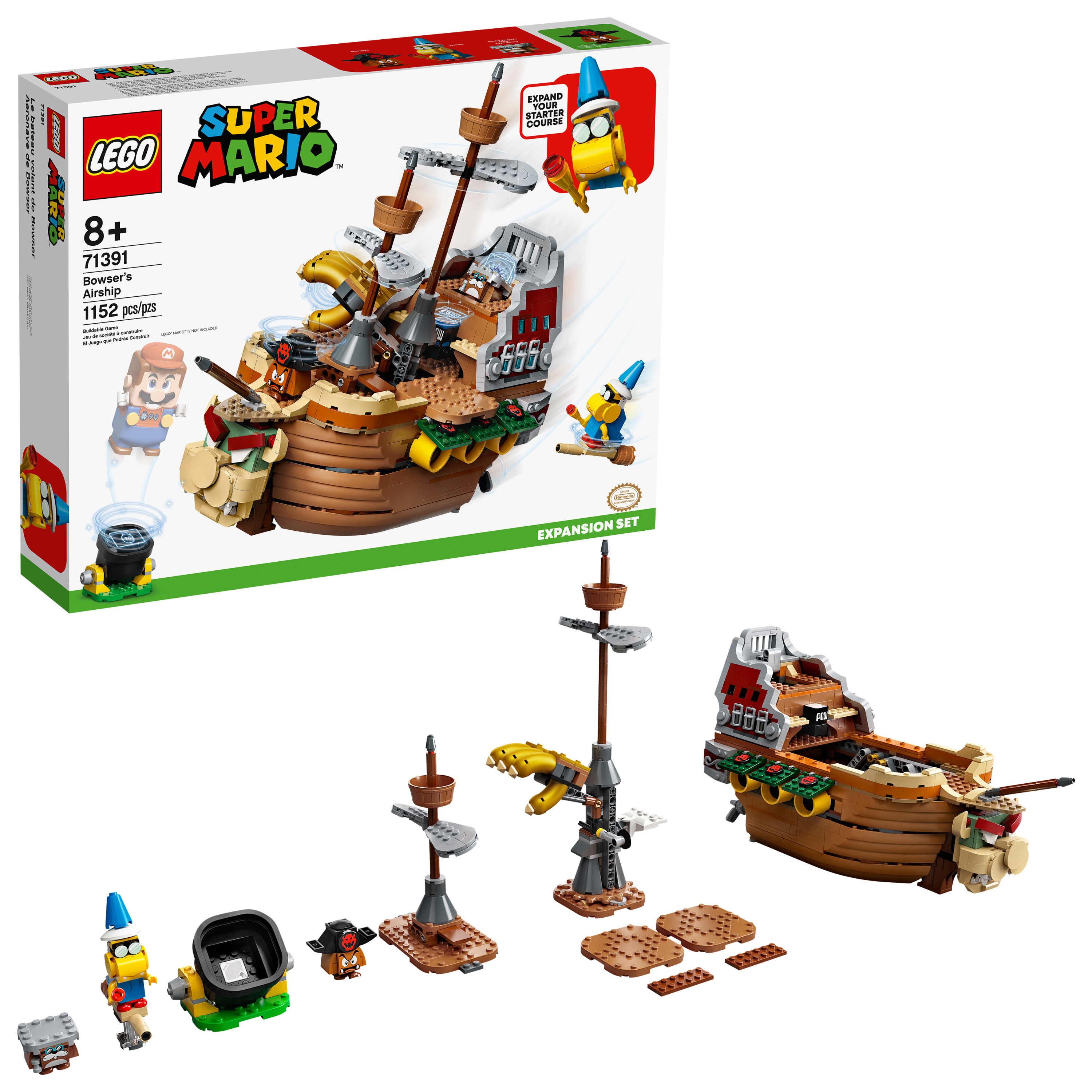 LEGO Super Mario Bowser’s Airship Expansion Set 71391 Building Toy for Kids (1,152 Pieces) - image 1 of 7