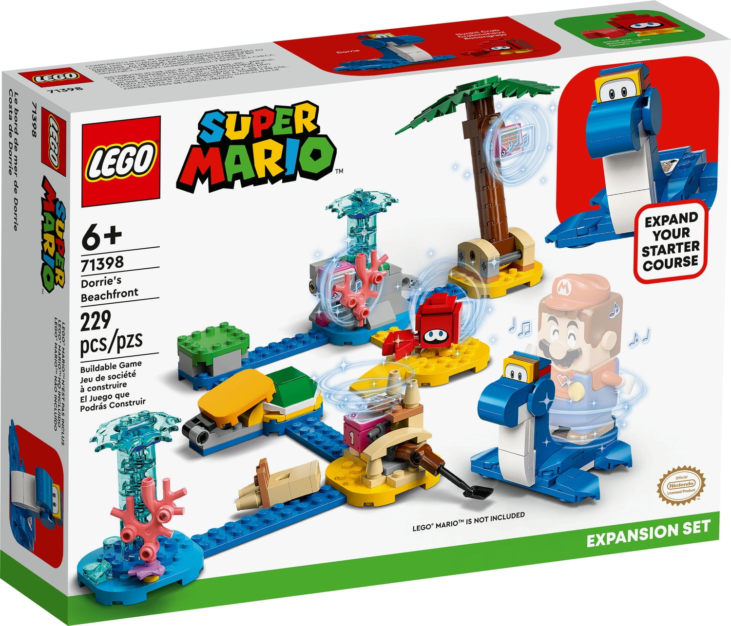 LEGO Super Mario Dorrie s Beachfront Expansion Set 71398 Building Toy Set 229 Pieces