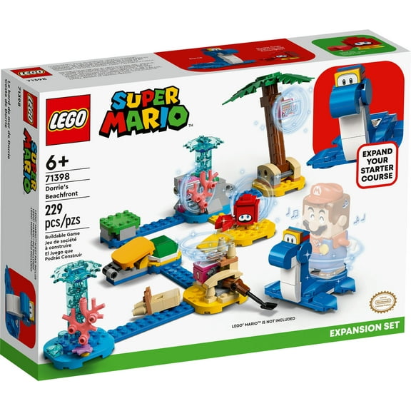LEGO Super Mario Dorrie’s Beachfront Expansion Set 71398 Building Toy Set (229 Pieces)