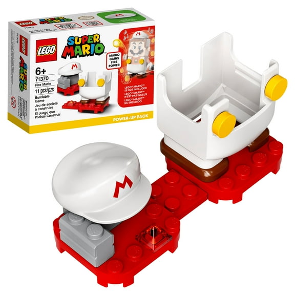 LEGO Super Mario Fire Mario Power-Up Pack 71370 Mario Figure Toy Suit Accessory for Kids (11 Pieces)