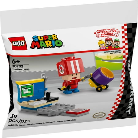 LEGO - Super Mario Kart - Toad (Pit Crew) Building Toy 30702