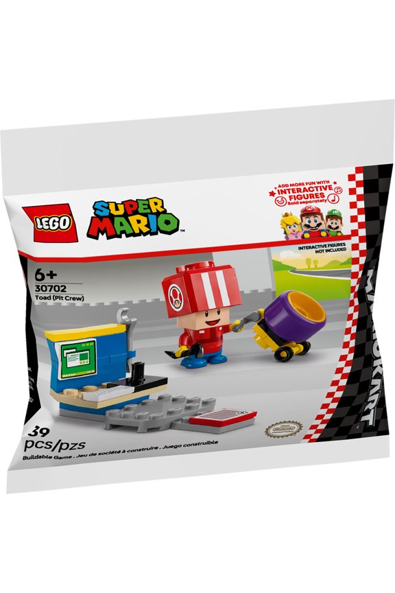 Super Mario Kart - Toad (Pit Crew) Building Toy - Includes a Toad Figure - 30702