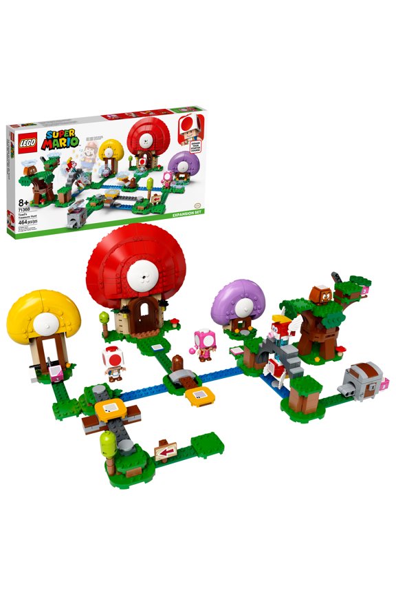Super Mario Toads Treasure Hunt Expansion Set 71368 Toad Building Toy for Kids (464 Pieces)