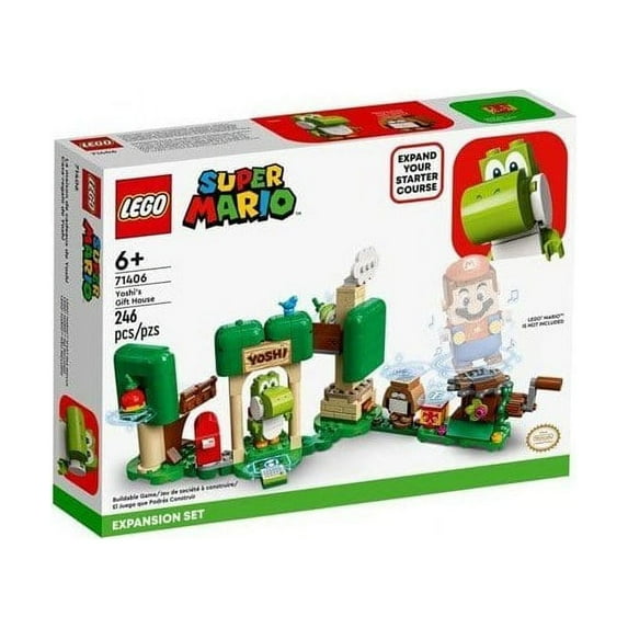 LEGO Super Mario Yoshi's Gift Interlocking Block Building Set, 246 Count