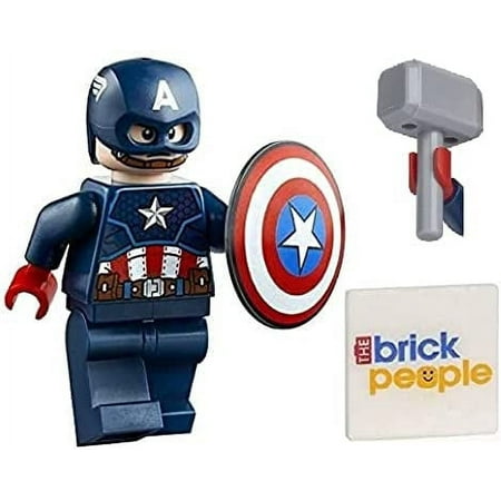 LEGO Superheroes: Captain America Minifigure with Shield and Mjolnir